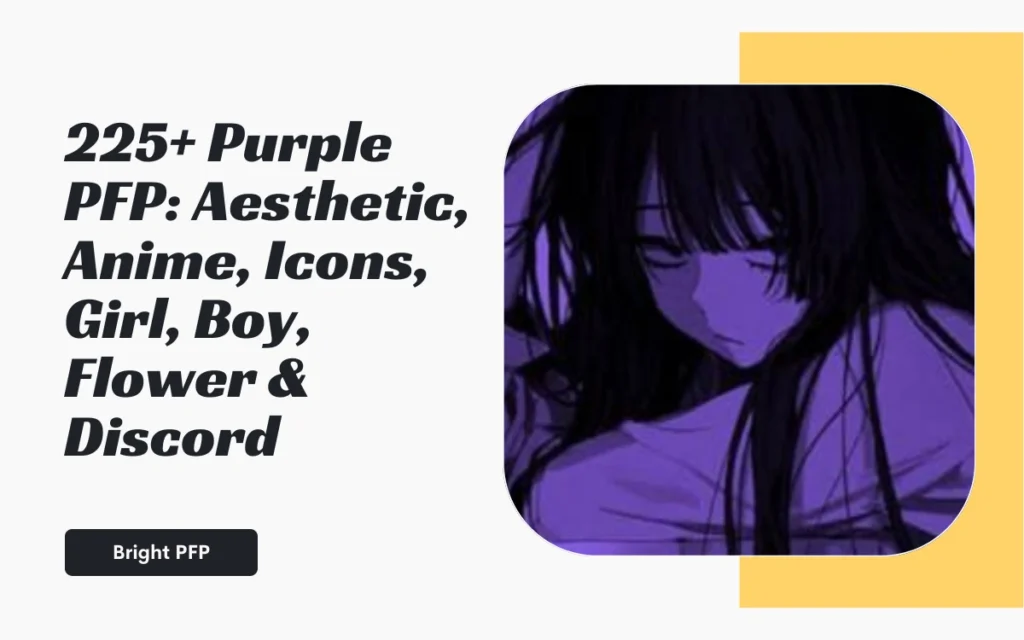 225+ Purple PFP: Aesthetic, Anime, Icons, Girl, Boy, Flower & Discord